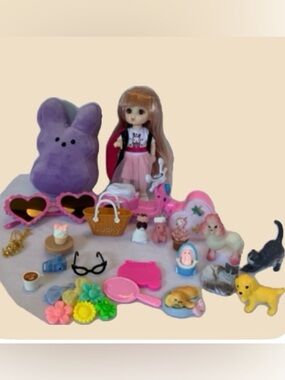 Lil Doll/Girl Sunglasses/Unicorn Necklace/Ring Gift Box/ More++++